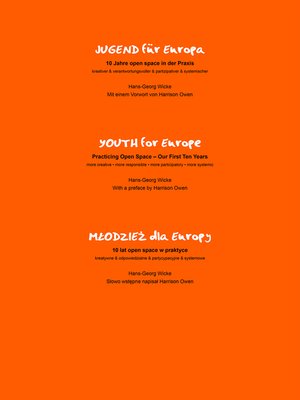 cover image of Jugend für Europa, 10 Jahre open space Praxis